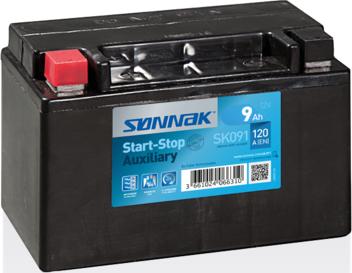 Sonnak SK091 - Startera akumulatoru baterija www.autospares.lv