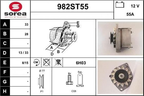 STARTCAR 982ST55 - Ģenerators www.autospares.lv