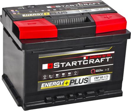 STARTCRAFT ENP 60-175 - Startera akumulatoru baterija www.autospares.lv
