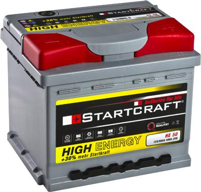 STARTCRAFT HE 50 - Startera akumulatoru baterija www.autospares.lv