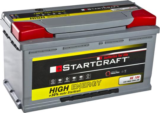 STARTCRAFT HE 100 - Startera akumulatoru baterija www.autospares.lv