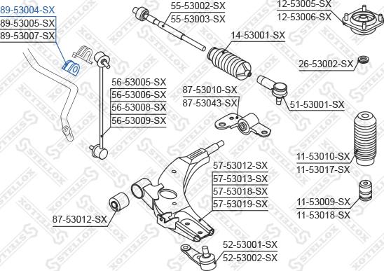 Stellox 89-53004-SX - Bukse, Stabilizators www.autospares.lv