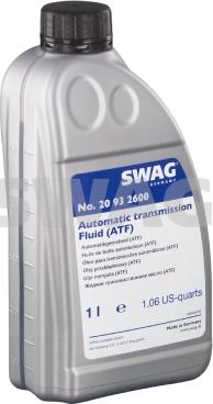 Swag 20 93 2600 - Automātiskās pārnesumkārbas eļļa www.autospares.lv