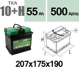Technika TKA10+H - Startera akumulatoru baterija www.autospares.lv