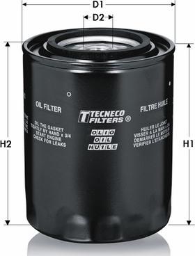 Tecneco Filters OL169 - Eļļas filtrs www.autospares.lv
