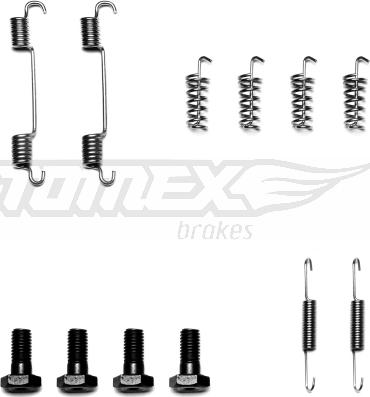 TOMEX brakes TX 40-07 - Piederumu komplekts, Bremžu loki www.autospares.lv