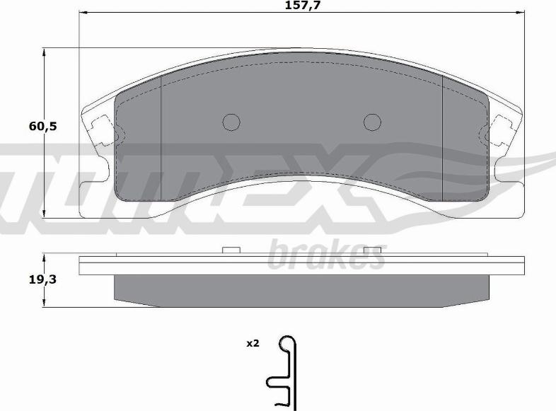 TOMEX brakes TX 14-91 - Bremžu uzliku kompl., Disku bremzes www.autospares.lv