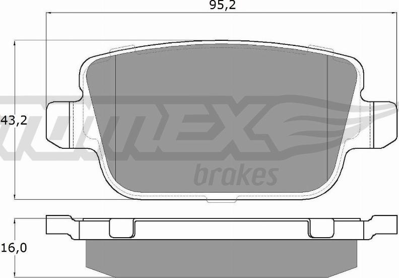 TOMEX brakes TX 14-48 - Bremžu uzliku kompl., Disku bremzes www.autospares.lv