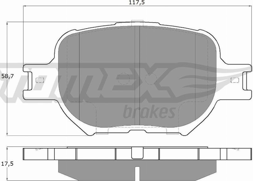 TOMEX brakes TX 15-62 - Bremžu uzliku kompl., Disku bremzes www.autospares.lv