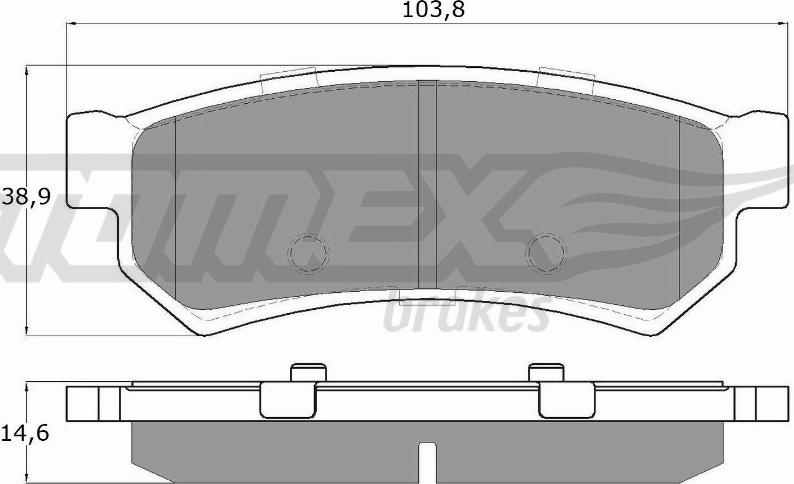TOMEX brakes TX 16-77 - Bremžu uzliku kompl., Disku bremzes www.autospares.lv