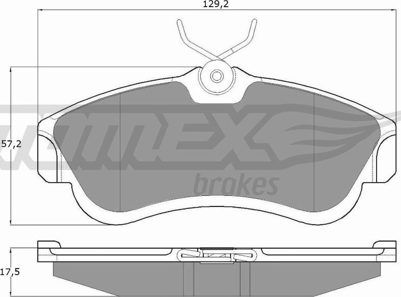 TOMEX brakes TX 10-95 - Bremžu uzliku kompl., Disku bremzes www.autospares.lv