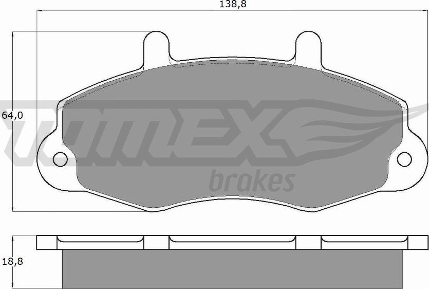 TOMEX brakes TX 10-66 - Bremžu uzliku kompl., Disku bremzes www.autospares.lv