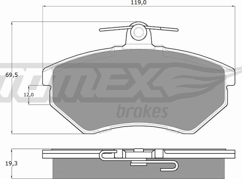 TOMEX brakes TX 10-11 - Bremžu uzliku kompl., Disku bremzes www.autospares.lv