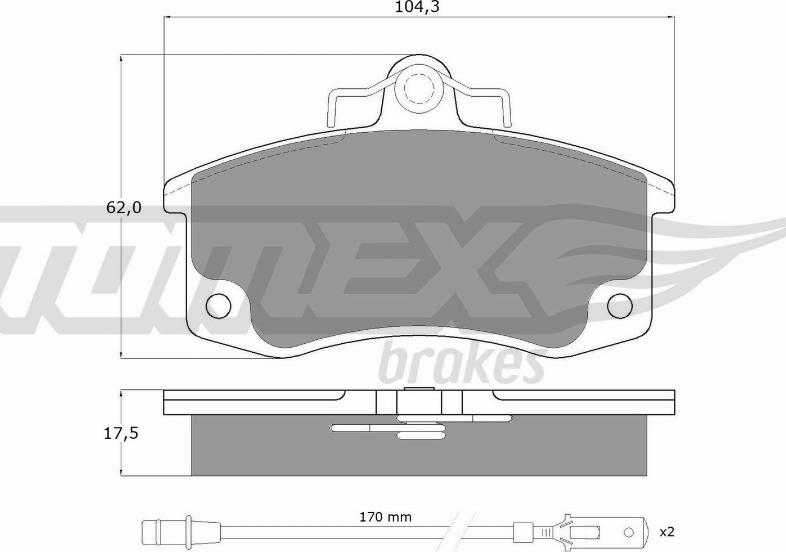 TOMEX brakes TX 10-361 - Bremžu uzliku kompl., Disku bremzes www.autospares.lv