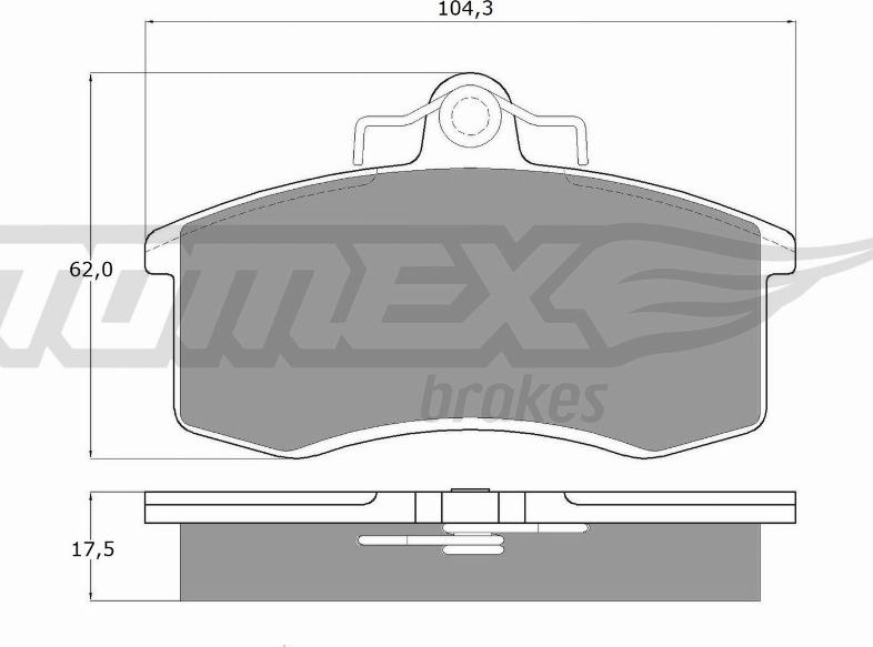 TOMEX brakes TX 10-36 - Bremžu uzliku kompl., Disku bremzes www.autospares.lv