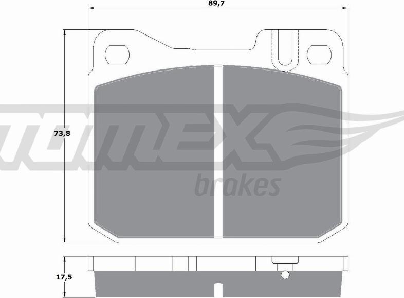 TOMEX brakes TX 10-222 - Bremžu uzliku kompl., Disku bremzes www.autospares.lv