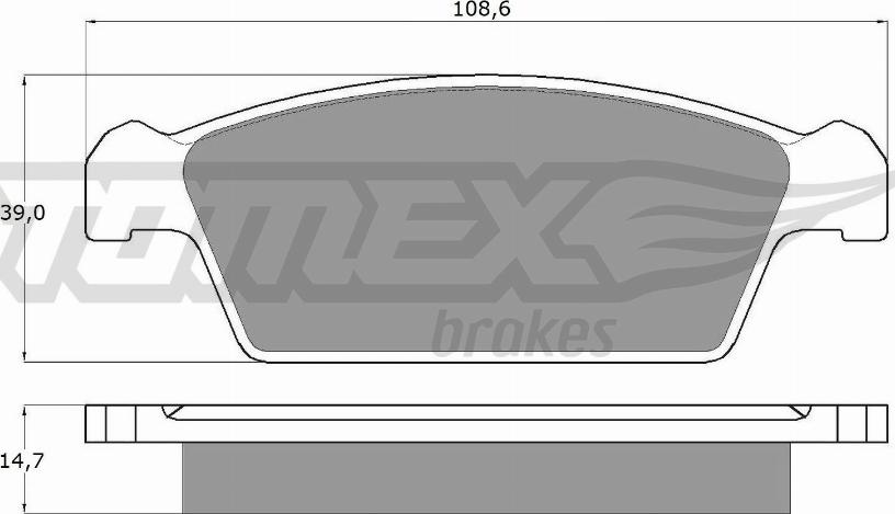 TOMEX brakes TX 10-75 - Bremžu uzliku kompl., Disku bremzes www.autospares.lv