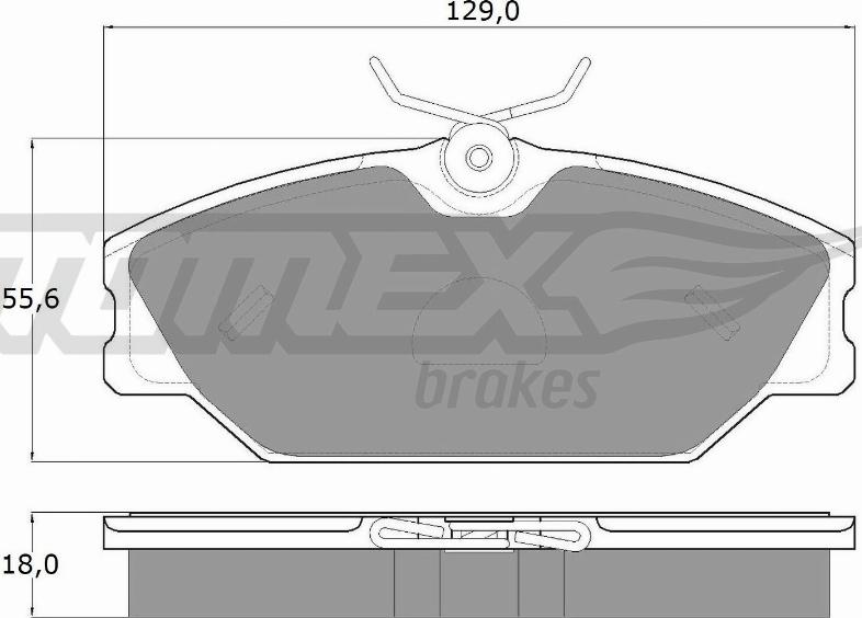 TOMEX brakes TX 10-761 - Bremžu uzliku kompl., Disku bremzes www.autospares.lv