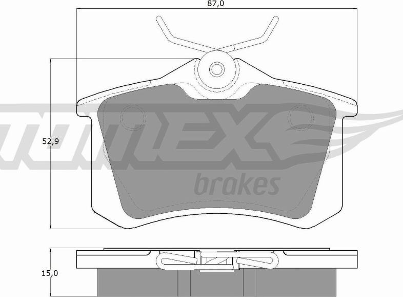 TOMEX brakes TX 10-78 - Bremžu uzliku kompl., Disku bremzes www.autospares.lv
