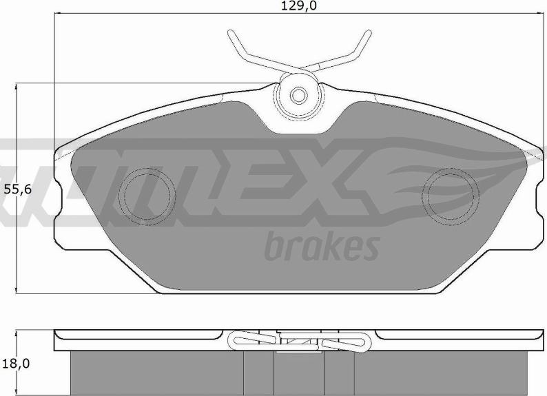 TOMEX brakes TX 10-771 - Bremžu uzliku kompl., Disku bremzes www.autospares.lv