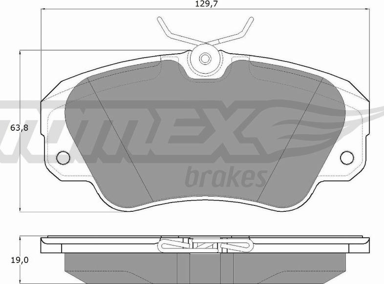 TOMEX brakes TX 11-91 - Bremžu uzliku kompl., Disku bremzes www.autospares.lv