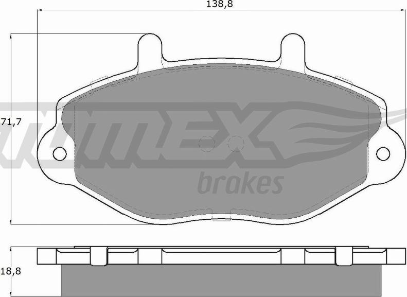 TOMEX brakes TX 11-92 - Bremžu uzliku kompl., Disku bremzes www.autospares.lv