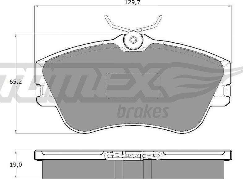 TOMEX brakes TX 11-82 - Bremžu uzliku kompl., Disku bremzes www.autospares.lv