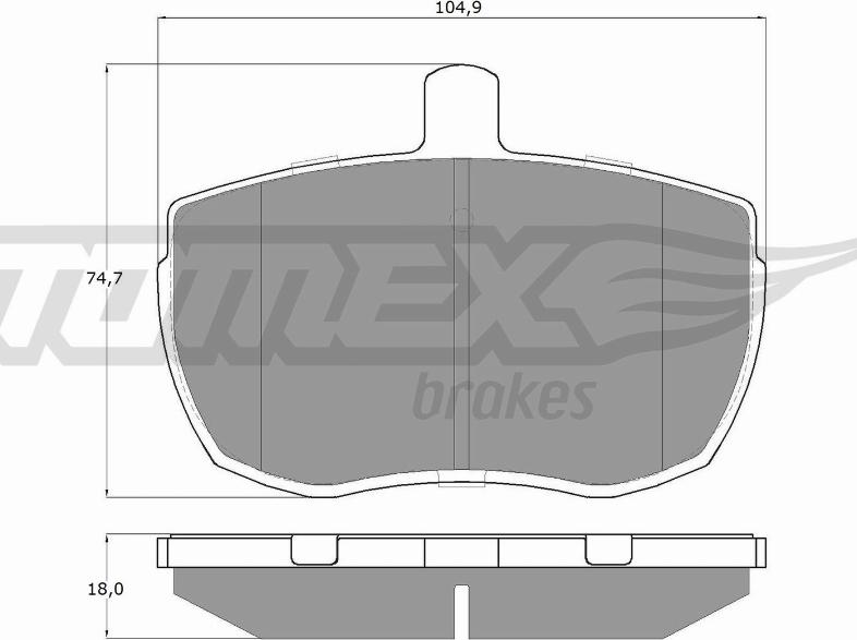 TOMEX brakes TX 11-21 - Bremžu uzliku kompl., Disku bremzes www.autospares.lv