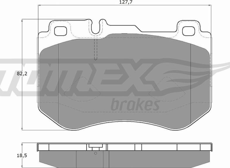 TOMEX brakes TX 18-51 - Bremžu uzliku kompl., Disku bremzes www.autospares.lv