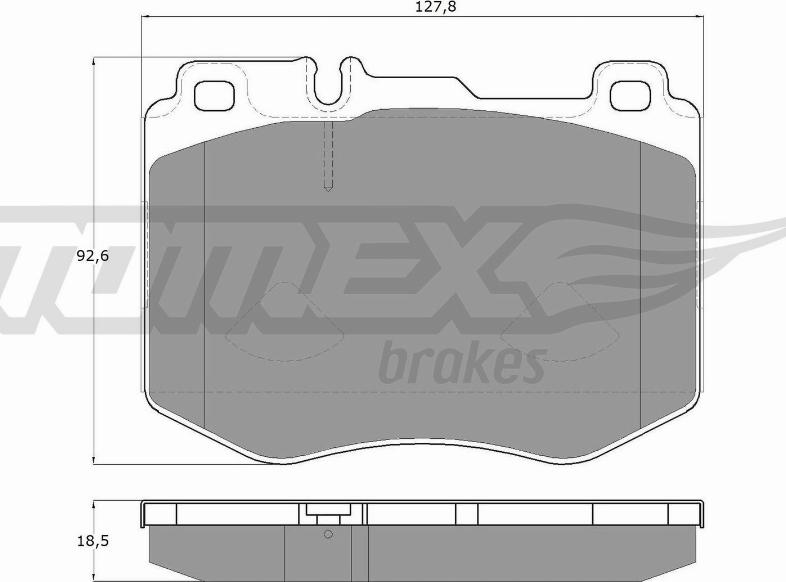 TOMEX brakes TX 18-52 - Bremžu uzliku kompl., Disku bremzes www.autospares.lv