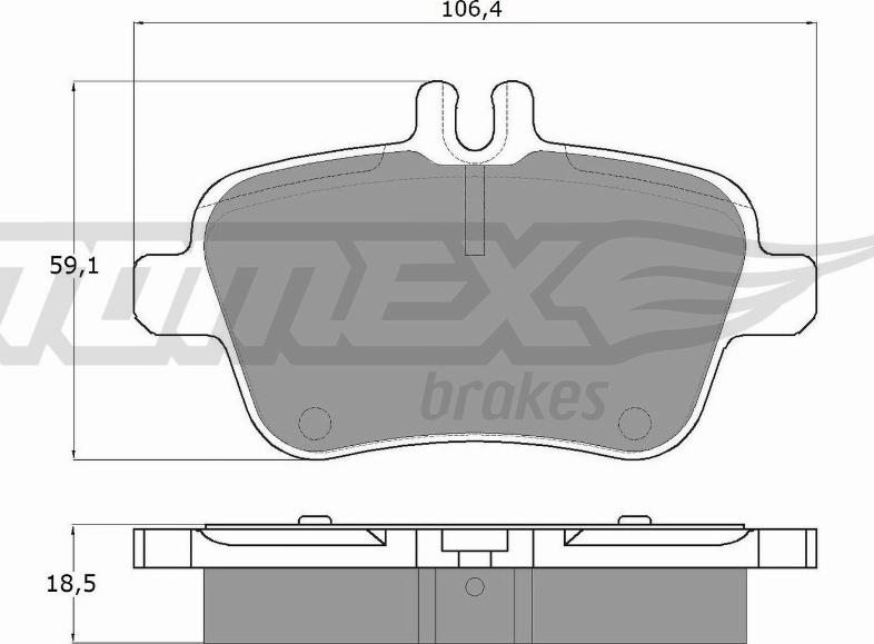 TOMEX brakes TX 18-08 - Bremžu uzliku kompl., Disku bremzes www.autospares.lv