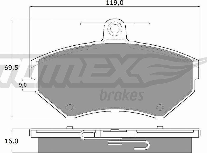 TOMEX brakes TX 13-94 - Bremžu uzliku kompl., Disku bremzes www.autospares.lv