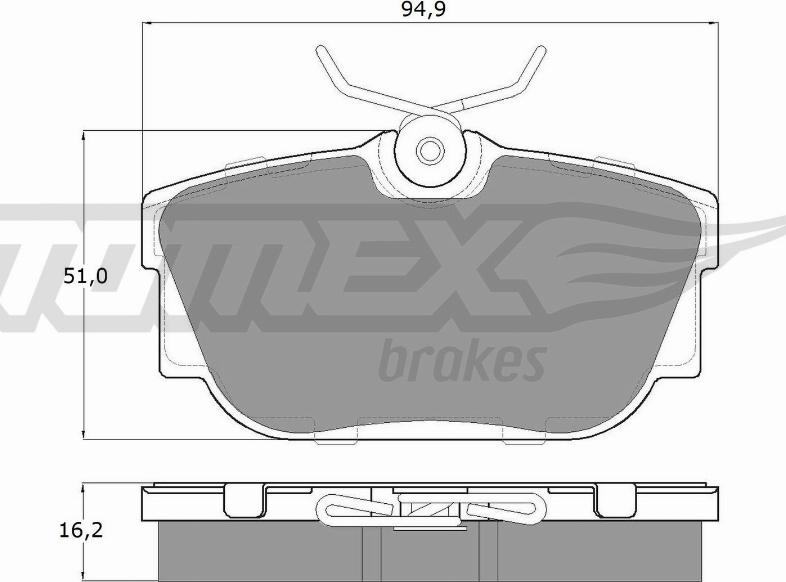 TOMEX brakes TX 13-90 - Bremžu uzliku kompl., Disku bremzes www.autospares.lv