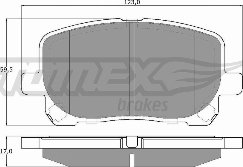TOMEX brakes TX 13-67 - Bremžu uzliku kompl., Disku bremzes www.autospares.lv