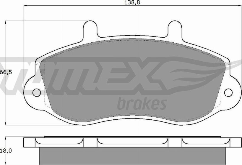 TOMEX brakes TX 13-01 - Bremžu uzliku kompl., Disku bremzes www.autospares.lv