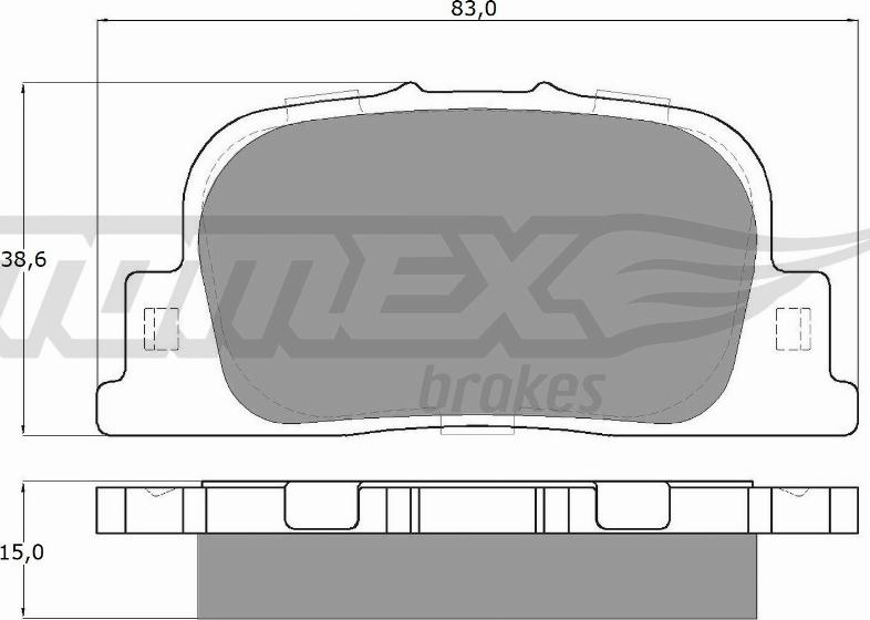 TOMEX brakes TX 13-71 - Bremžu uzliku kompl., Disku bremzes www.autospares.lv