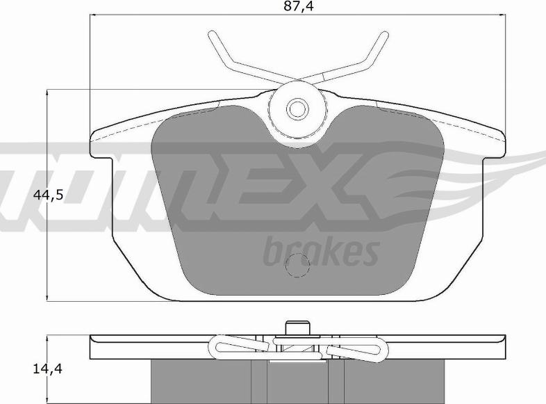 TOMEX brakes TX 12-01 - Bremžu uzliku kompl., Disku bremzes www.autospares.lv