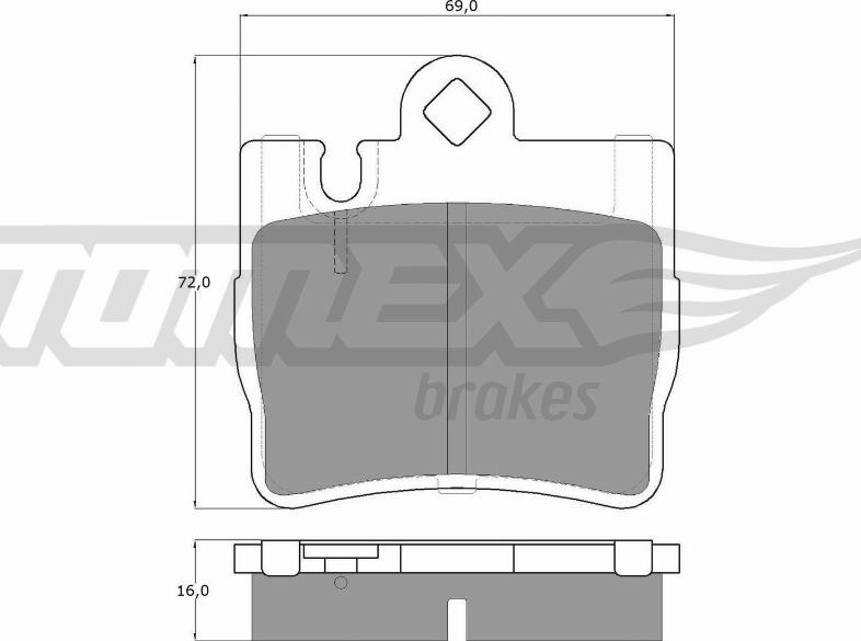 TOMEX brakes TX 12-87 - Bremžu uzliku kompl., Disku bremzes www.autospares.lv