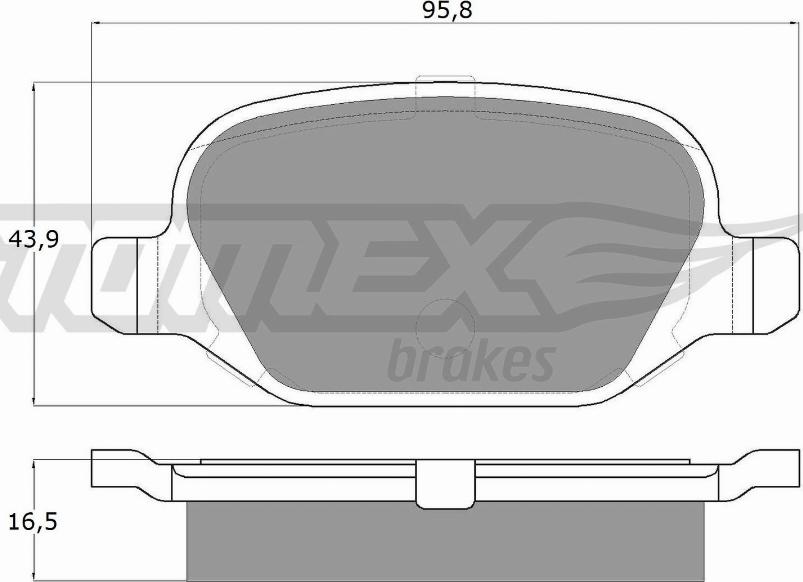 TOMEX brakes TX 12-70 - Bremžu uzliku kompl., Disku bremzes www.autospares.lv