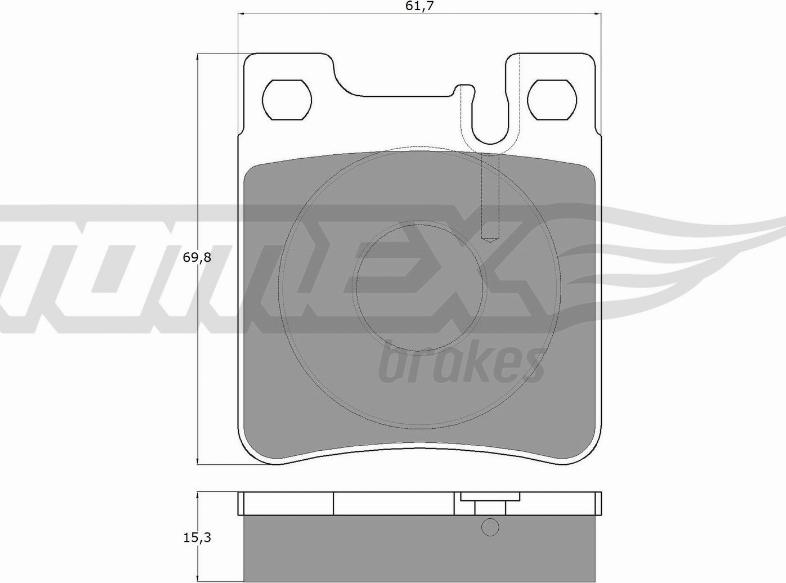 TOMEX brakes TX 12-73 - Bremžu uzliku kompl., Disku bremzes www.autospares.lv