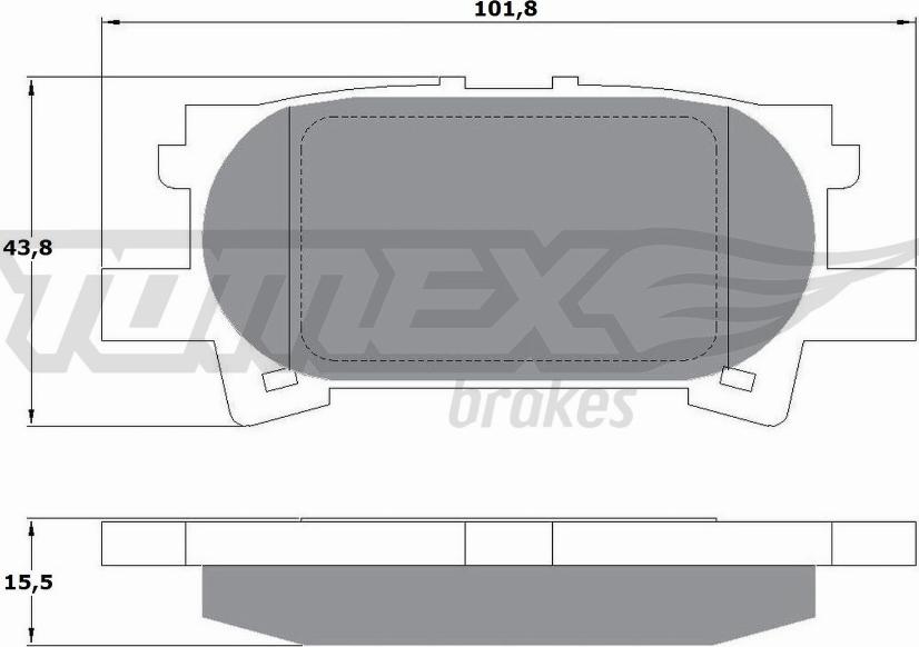 TOMEX brakes TX 17-64 - Bremžu uzliku kompl., Disku bremzes www.autospares.lv