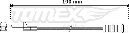 TOMEX brakes TX 30-09 - Indikators, Bremžu uzliku nodilums www.autospares.lv