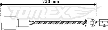 TOMEX brakes TX 30-28 - Indikators, Bremžu uzliku nodilums www.autospares.lv