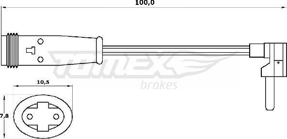 TOMEX brakes TX 30-27 - Indikators, Bremžu uzliku nodilums www.autospares.lv