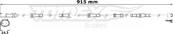 TOMEX brakes TX 31-19 - Indikators, Bremžu uzliku nodilums www.autospares.lv