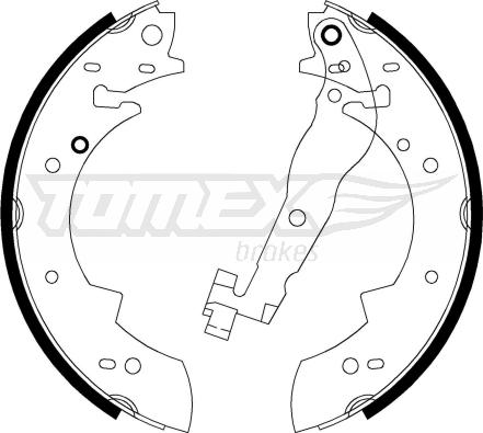 TOMEX brakes TX 20-62 - Bremžu loku komplekts www.autospares.lv