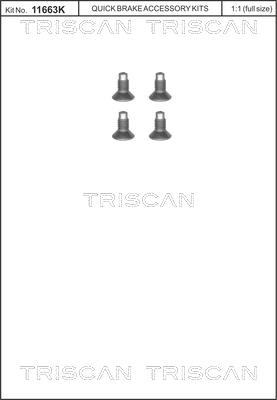 Triscan 8105 116004 - Skrūvju komplekts, Bremžu disks www.autospares.lv