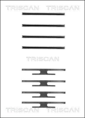 Triscan 8105 241412 - Piederumu komplekts, Disku bremžu uzlikas www.autospares.lv