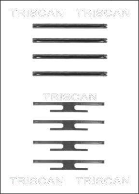 Triscan 8105 241512 - Piederumu komplekts, Disku bremžu uzlikas www.autospares.lv