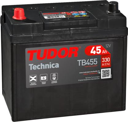 Tudor TB455 - Startera akumulatoru baterija www.autospares.lv